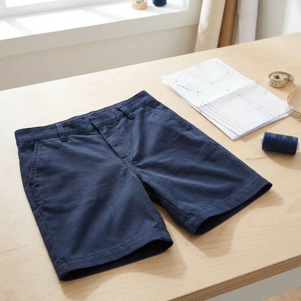 Short colegial de niño terminado